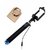 Deepcellmart Universal Combo Selfie Stick With Mobile Holder Ring Portable Black- Compatible for all Android and I Phones(Selfie Stick with Wire/Aux Cable )