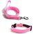 Tradesk Rose pink Collar and Leash With Pink Buckle Dog Cat Collar Leash
