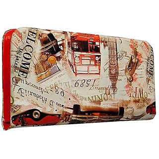Sn Louis Canvas Red Women Wallet