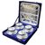 In Indea Silver Plated Artistic  Tea Cup Tray Set Of 4 Pc With Large Tray