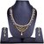 Fascraft Womens V Shape Haar Necklace Set On Rose Gold Finish with Crystals