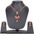 Fascraft Womens Twin Ruby Peacock Pendant Set on Antique Rose Gold Finish with Extension Chain