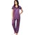 Rame Purple-Mhroon colour Satin night suit,night wear for women
