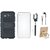 Oppo F1 Plus Dual Protection Defender Back Case with Ring Stand Holder, Silicon Back Cover, Selfie Stick and Earphones