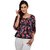 Femiss Multicolor Floral Printed Crepe Balloon Top