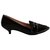 Flora Comfort Black Pointed  Belly Shoe For Women's