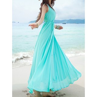 Buy Rosella Turquoise Plain Maxi Dress For Women Online 1099 from ShopClues