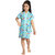 Be You Blue Hearts Print Kids Bath Robe for Girls [Size-XXS (0-2 Yrs)]