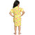 Be You Yellow Hearts Print Girls Bath Robe [Size-XXS (0-2 Yrs)]