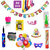 Complete set for full room decorations for the special day of your loved one - 50 Multicolor Balloons, 12 Crepe Rolls (1