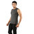 Solo Mens Designer Round Neck Cotton Casual Sleeveless Muscle Tee Vest Charcoal Melange Color