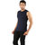 Solo Mens Designer Round Neck Cotton Casual Sleeveless Muscle Tee Vest Navy Color