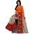 Triveni Red Faux Georgette Lace Saree With Blouse