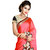 Ujjwal Creation Pink Satin Self Design Saree With Blouse