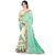 Ujjwal Creation Green Georgette Self Design Saree With Blouse