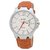 LOF White Round Dial Leather Strap Men's Multi function Analog watch - LW2007