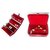 ADWITIYA Combo - Red Earrings Studs Organizer and Ring Pocket Case Velvet Travel Jewelry Box