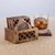 Onlineshoppee Wood Hermosa Tea Coaster Set of 6 Plate with Stand