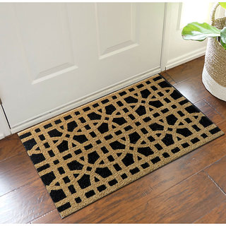 Geometric Design Coir Doormat