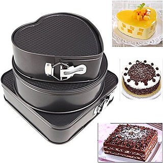 HEART/ROUND/SQUARE SHAPED CAKE MPOULDS(SET OF 3)