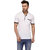 Vivid Bharti Men's  Mandarin Collar White Cotton Tshirt