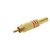 Gold Tone RCA Male Plug Audio Connector Metal Spring Adapter