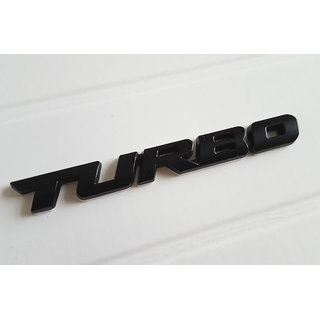 DY 3D Metal Turbo Emblem Badge Universal Car Styling Motorcycle Sticker Decal Logo (Small)