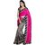 Sofi Women's Printed Pink Synthetic Bhagalpuri silk Sari
