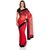 Sofi Women's Solid Red Brasso Fabric Sari