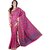 Sofi Women's Solid Pink Tussar jacquard Sari