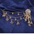 Fascraft Bahubali Polki Design Earrings with Pearl and Kaan Chain on Gold Finish
