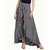 BuyNewTrend Full Length Grey Rayon Ruffle Palazzo Skirt For Women