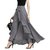 BuyNewTrend Full Length Grey Rayon Ruffle Palazzo Skirt For Women