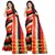 Jayant Creation Women's Multicolor Plain Cotton Saree With Blouse (Pack of 2)
