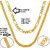 2pcs. Combo of Gold Plated Men and women Chain Combo by Sai Baba Traders With 6 Month Re-plating Warranty and Free Gift