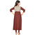 Ambe Fab Dark Pink With Cream Rayon Kurti with Embroidered Work (L-Size)