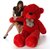 stuffed toy 4 feet soft and cute teddy bear Red
