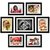 CRETE Glass Wall Hanging Brown Photo Frame Sets - Pack of 7