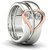 SILVERISH Forever Love Matching Alloy Couple Band For Him And Her Cubic Zirconia Rhodium Plated Ring Set