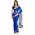 Sofi Women's Floral Blue Chiffon Sari