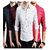 WHITE NEVY MEHROON RED DOTTED SHIRT COMBO PACK OF 4