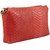 TARUSA Coral Red Faux Leather Animal Print Textures Slingbag For Women
