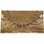 TARUSA Gold Suede Abstract Texture Clutch For Women
