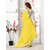 Online Fayda Yellow Chiffon Embroidered Saree With Blouse
