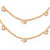 Sparkling Jewellery Gold Plated Multicolor Hanging Stone Anklet
