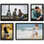 CRETE Glass Wall Hanging Brown Photo Frame Sets - Pack of 4