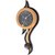 N.K. Enterprises Bazaar Pirates Shell And Shadow Pendulum Clock Black Wood