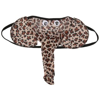 Leopard Print Elephant Appu G String T-Back Underwear Men's Thong