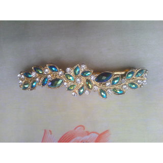 Hair Clip With Blue And White Stone Work In India - Shopclues Online