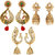 Traditional Ethnic Gold Plated Combo of 3 Bold and Pretty Danglers and Jhumki Earrings  by Donna CO3104729G